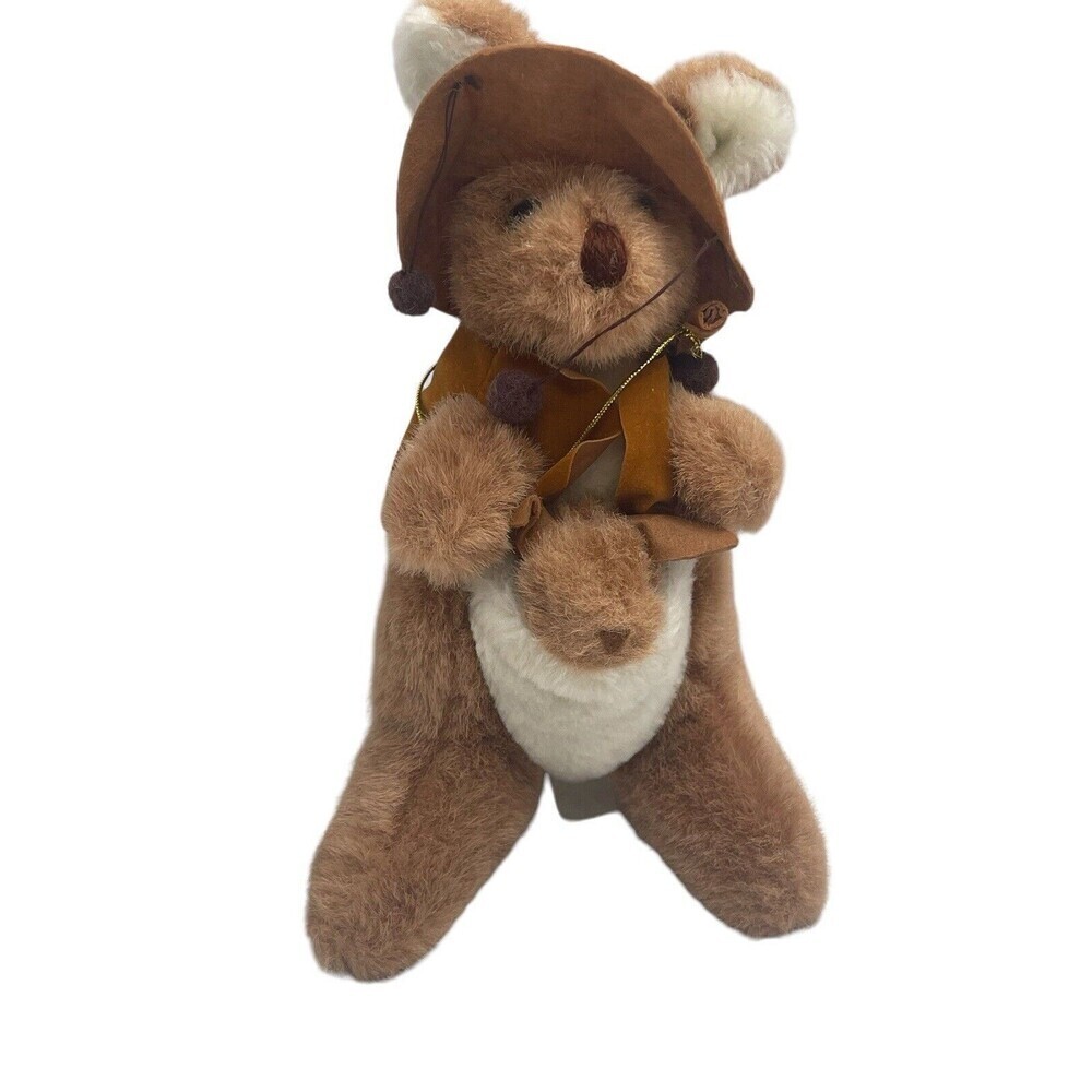 Australia Kangaroo 8" with Cork Hat + Vest Stuffed Animal Plush Mom Joey Zorway